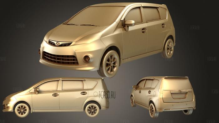 Perodua Alza 2009 stl model for CNC